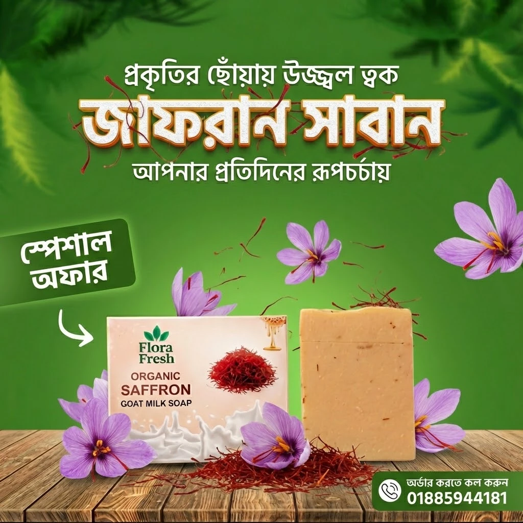 Flora Fresh Saffron & Goat Milk Glow Soap