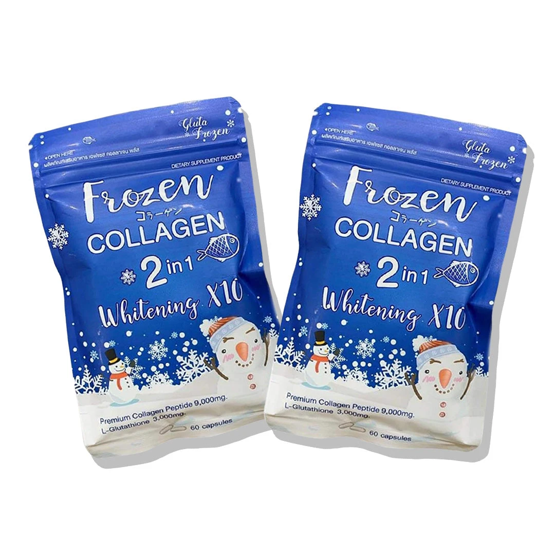 Frozen Collagen gluta 2 in 1 whitening Capsule