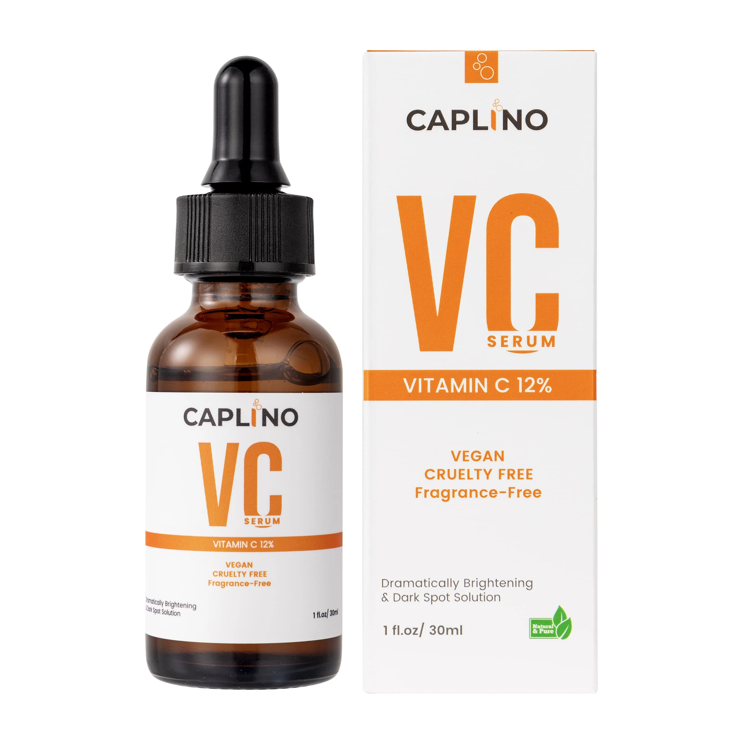 Caplino Vitamin C Serum 12% Brightening & Dark Spot Solution – 30ml
