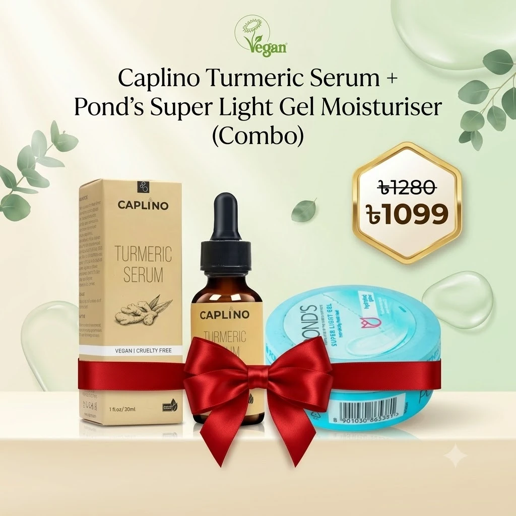 Caplino Turmeric Serum + Ponds Super Light Gel Moisturiser (Combo)