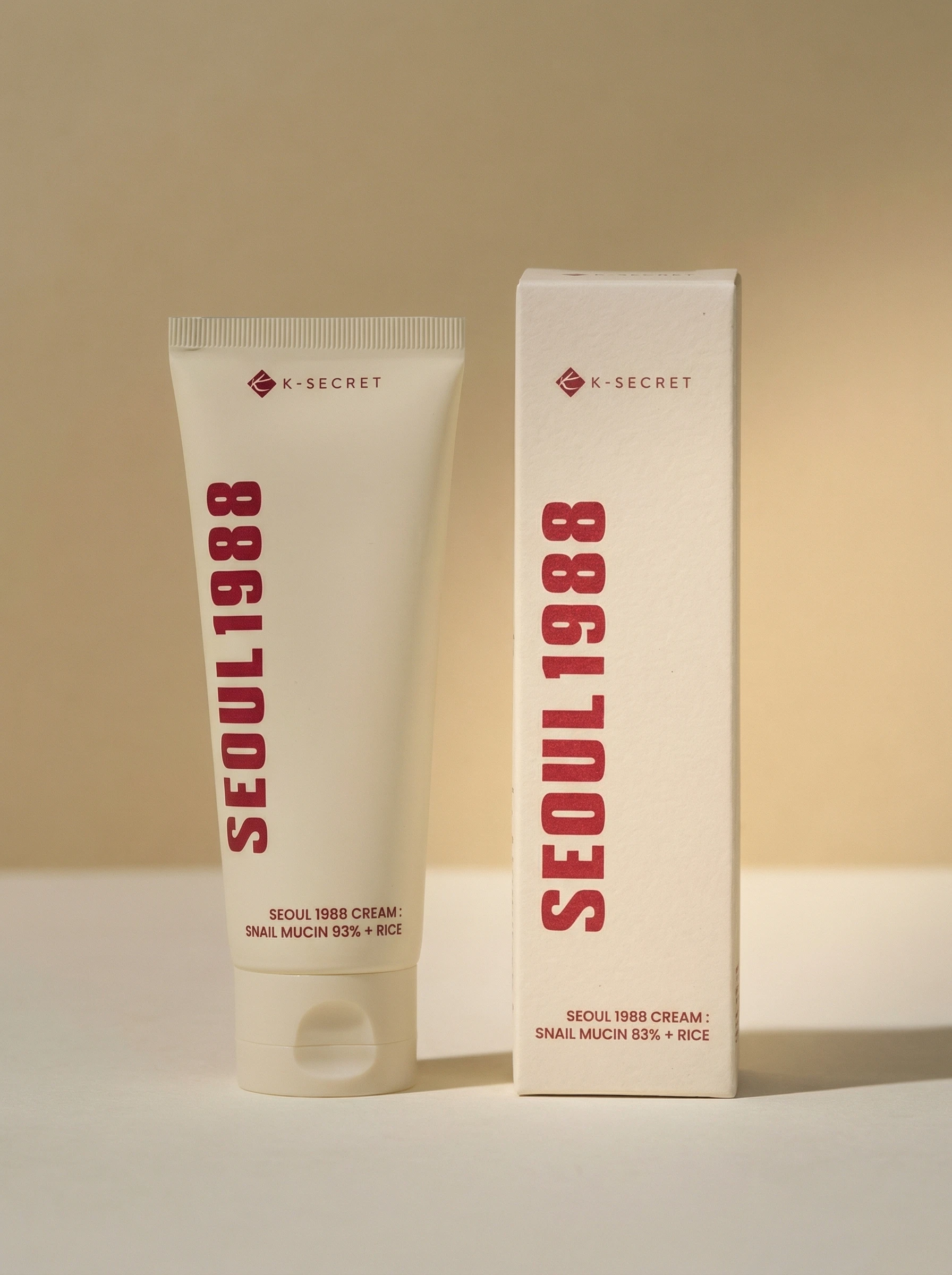 K-Secret Seoul 1988 Cream: Snail Mucin 93% + Rice 100 ml